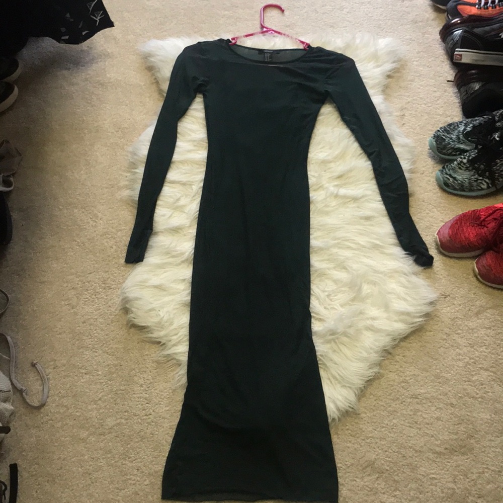 Green mesh dress